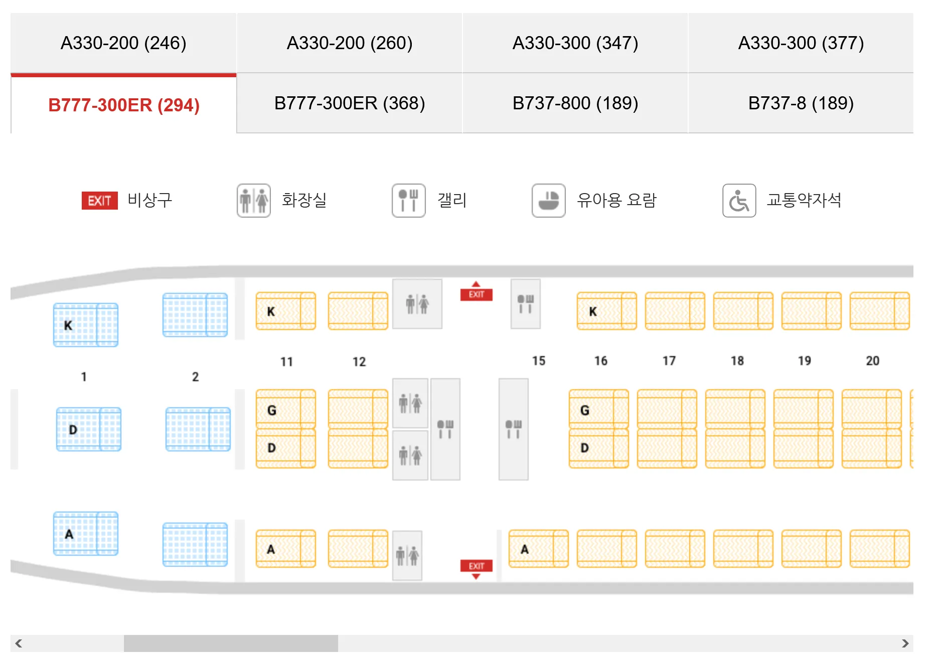 [Tway vs 대한항공] 신규 B777 좌석 비교.